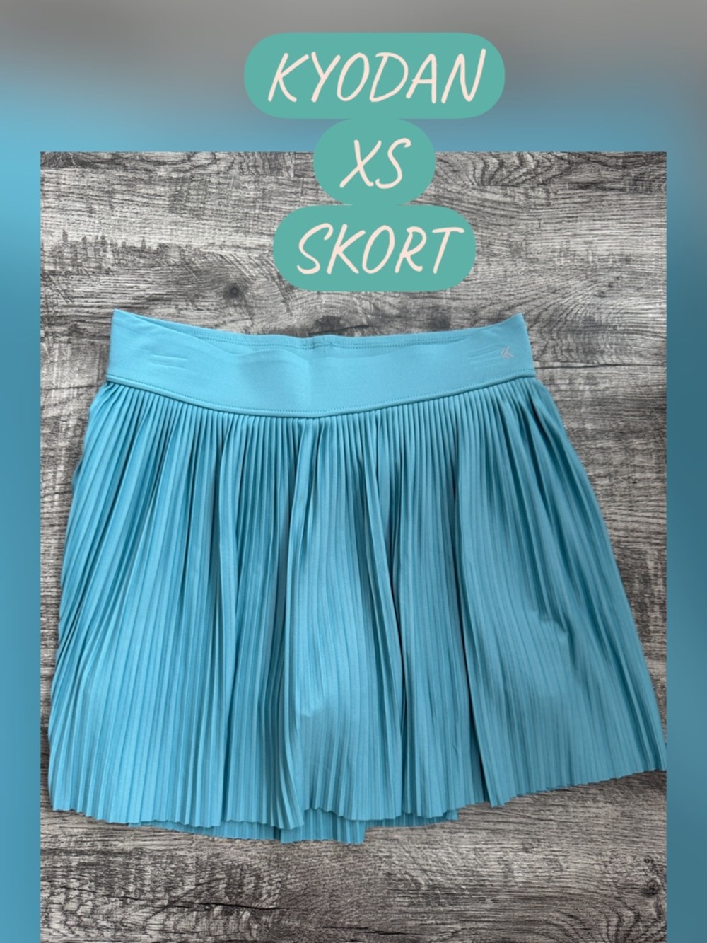 Kyodan Pleated Teal Blue Skort